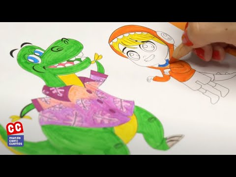 Ruge Como Un Dinosaurio, Video Coloreable – Mundo Canticuentos