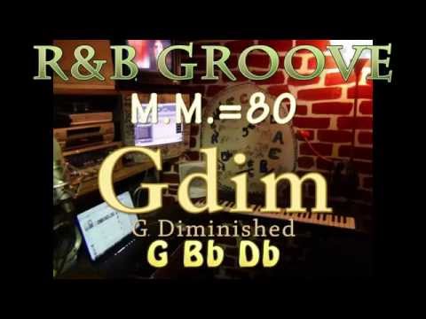 Gdim Diminished - One Chord JamTrack - R&B Groove M.M. = 80