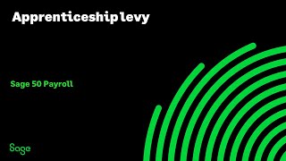 Sage 50 Payroll - Apprenticeship Levy