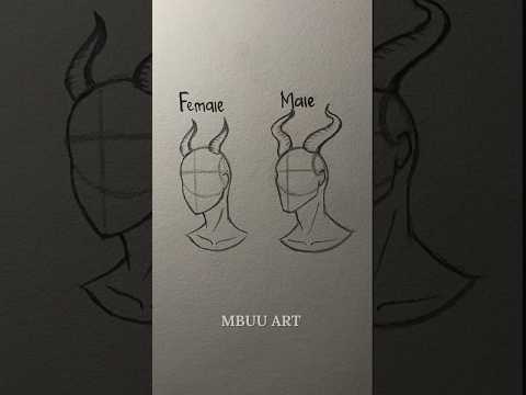 How to draw Head Devil (3/4 view) Tutorial✏️ #drawing #tutorial #howtodraw #head #art