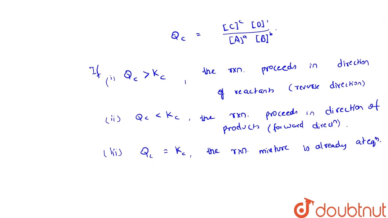 PREDICTING THE DIRECTION OF A REACTION