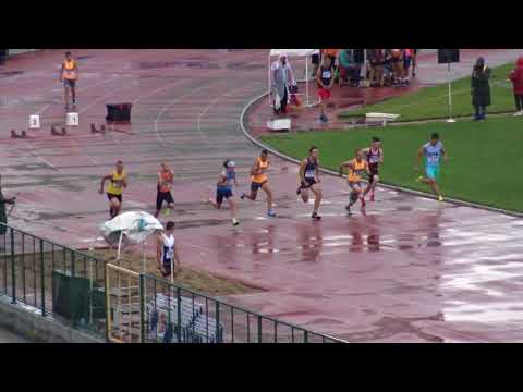 100m SF 1, Men, National Championship U20, Sofia, Bulgaria 2018