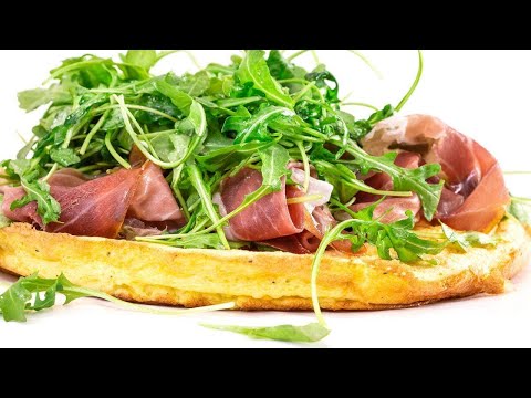 How To Make Cheese Souffle Frittata with Prosciutto and Arugula and Garlic Bread English Muffins …
