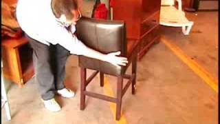 #2053 Tuffted Back Leather Bar Stool $89