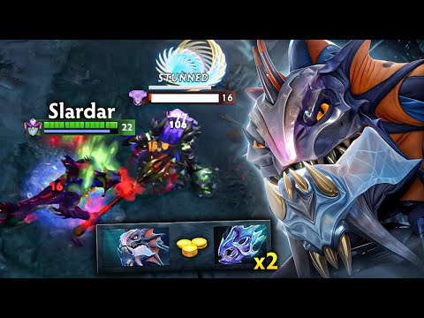 Insane Attack Speed Slardar🔥Skadi + x2 Moon Shard = Infinite Bash | 36Kills Hard Carry Dota 2