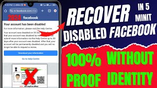 how to recover disabled facebook account 2024 without id |facebook disabled account recovery 2024