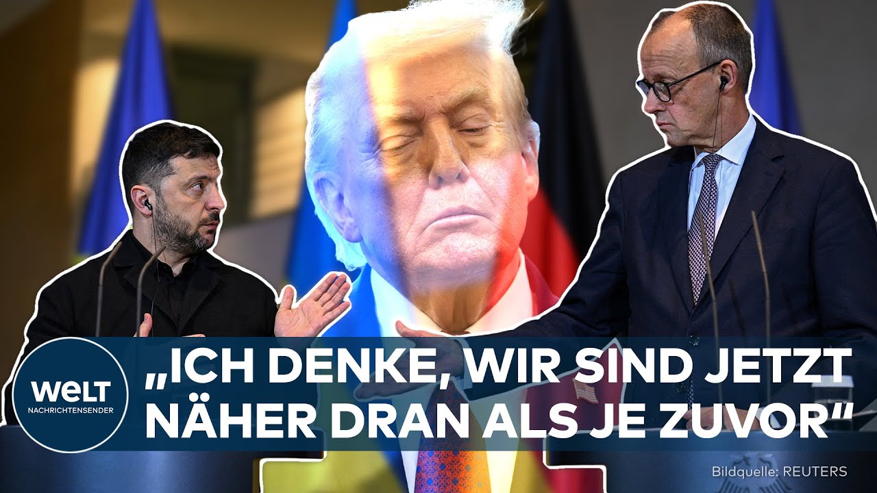 UKRAINE-GIPFEL in Berlin:  Trump spricht von Fortschritt, Merz lobt neue US-Sicherheitsgarantien