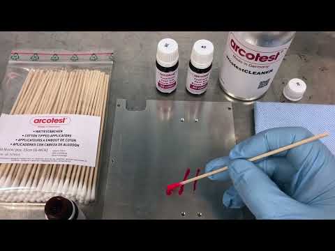 Arcotest- Germany make Dyne inks  for checking Surface. (Checking metal surface for Cleanliness)