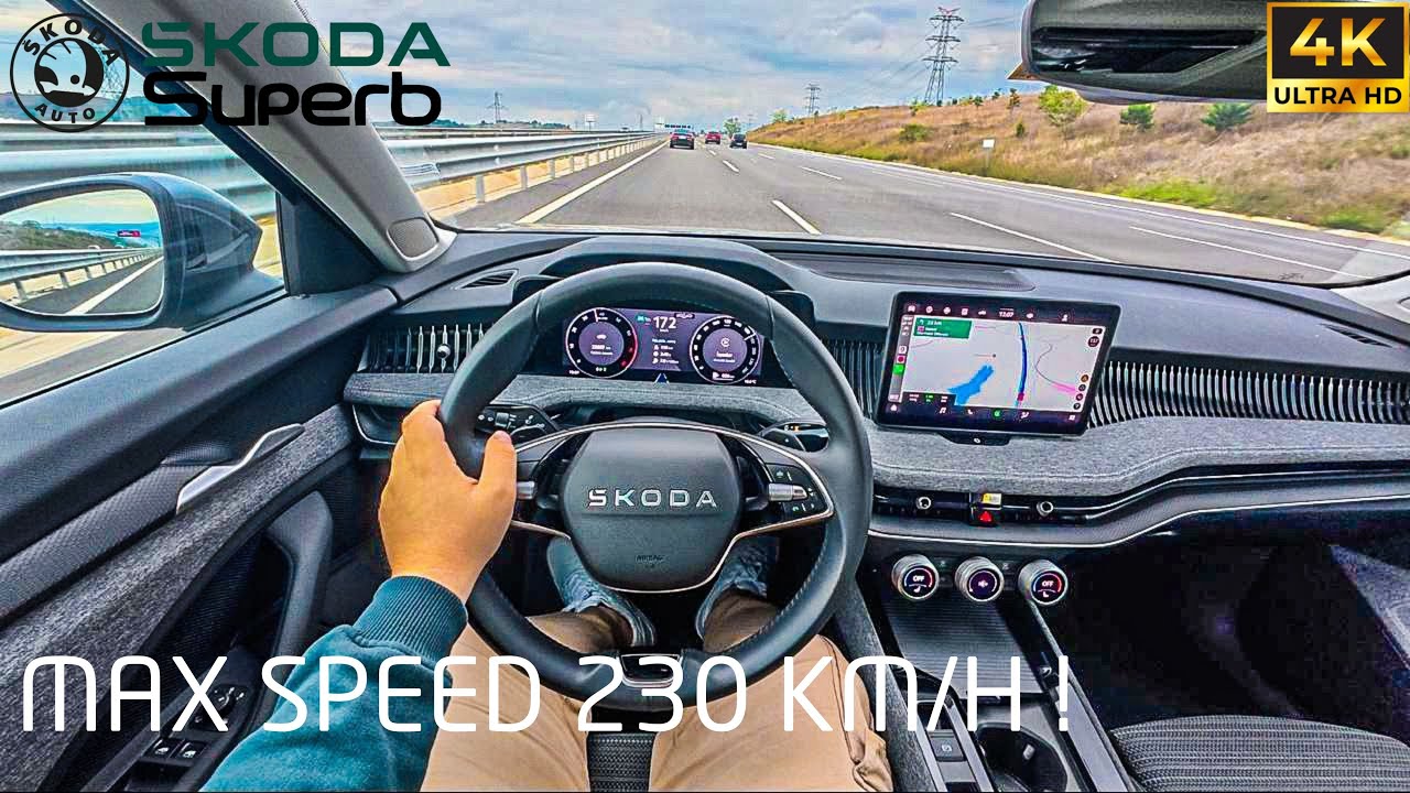 Skoda Superb 2025 1.5 TSI Mild Hybrid | POV Highway Performance & Top Speed Test | 4K 60FPS