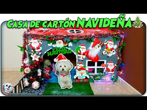La MEJOR Casa de Cartón NAVIDEÑA para PERROS! 🎄🐶Anima Dogs
