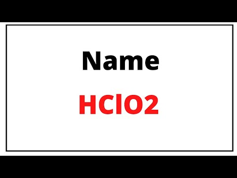 How to the write name for HClO2