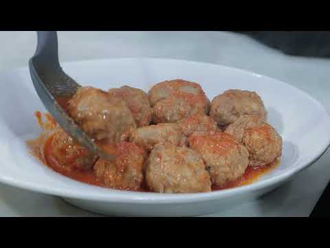 Cómo hacer albóndigas con salsa de tomate en menos de un minuto #recetas de #javierromero