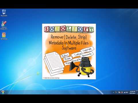 Remove Metadata In Multiple Files Software