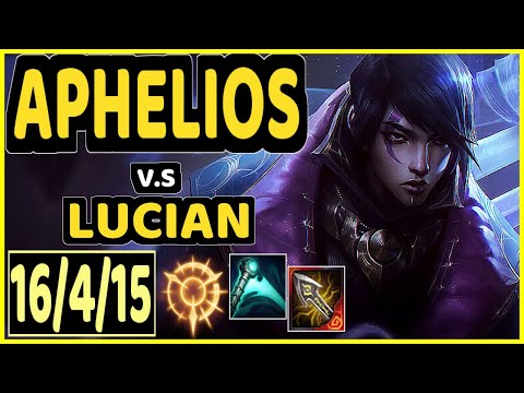 YEN (APHELIOS) vs LUCIAN - 16/4/15 KDA BOTTOM ADC GAMEPLAY - NA Ranked GRANDMASTER