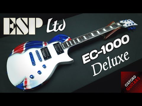 ESP LTD EC-1000 Deluxe Custom Union Jack Flag finish Seymour Duncan Distortion pickups + hardcase image 26