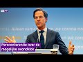 Persconferentie Rutte over mogelijke avondklok