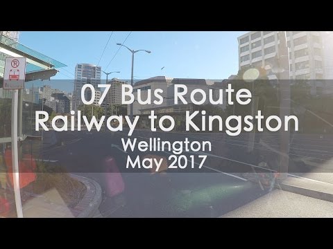 OLD 07 Bus Route from Wellington Railway to Kingston, Wellington - Timelapse