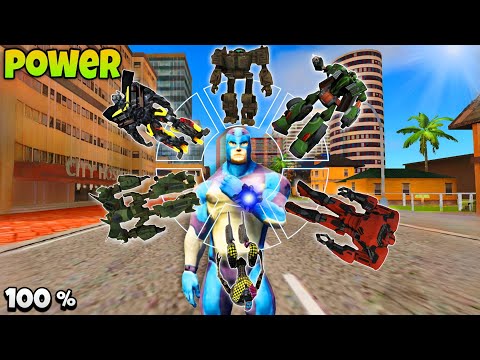 Rope Hero Become Every Transformer Robots Power | In Rope Hero Vice Town