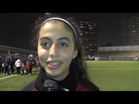 Nouhaïla El Montaser après RWDM Girls - VK Tienen Eva's le 18.12.2021