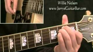 How To Play Willie Nelson Blue Eyes Crying in the Rain - intro only