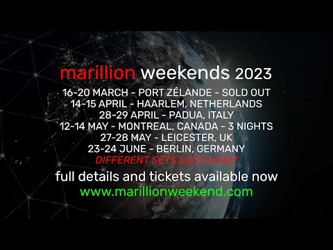 Tickets available now for the 2023 Marillion Weekends