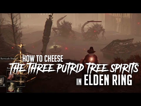 How to Cheese Three Putrid Tree Spirts at Capital of Ash in Elden Ring (Easy Kill)