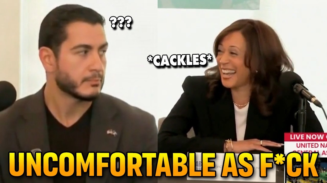 Abdul looks UNCOMFORTABLE AS F*CK while Kamala Harris speaks at a roundtable for him
