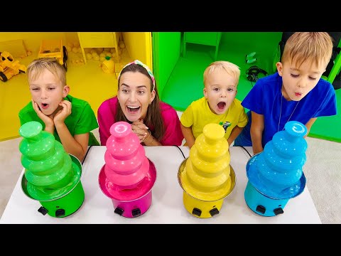 Vlad and Niki Four Colors Playhouse Challenge and more funny stories for kids
