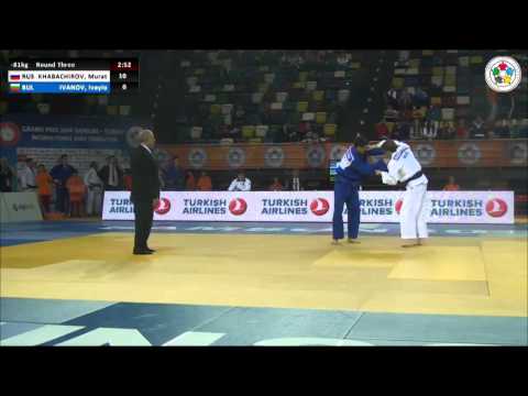 Murat KHABACHIROV (RUS) Vs Ivaylo IVANOV (BUL) - Judo Grand Prix Samsun 2014 [-81kg]
