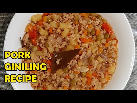 BEST PORK GINILING RECIPE | HOW TO COOK PORK GINILING WITH POTATO & CARROTS