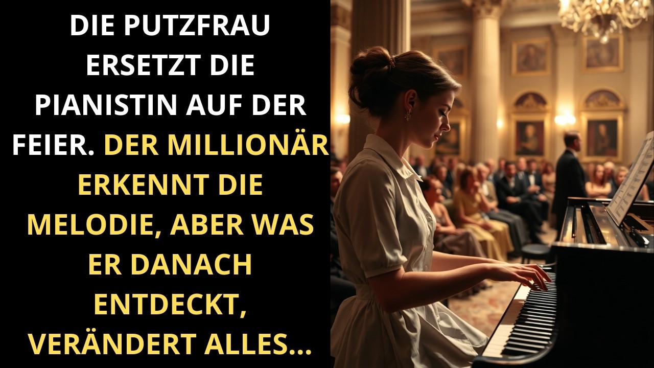 Die Putzfrau ersetzt die Pianistin auf der Feier. Der Millionär erkennt die Melodie, aber was er...