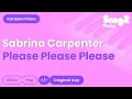 Sabrina Carpenter Please Please Please Piano Karaoke