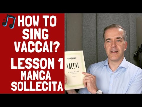How to sing Vaccai? Lesson one - Manca Sollecita - low voice