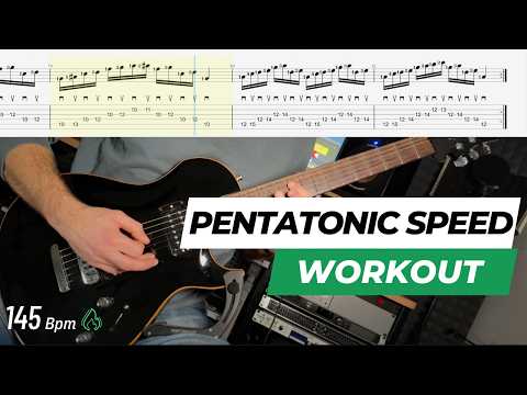 Pentatonic Alternate Picking Workout – Speed Exercise Play-Along