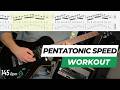 Pentatonic Alternate Picking Workout Speed Exercise Play Along