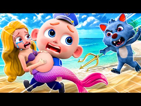 Baby police Liberate Mermaid Pregnant 👮🧜 | Baby Police Song | NEW✨ More Nursery Rhymes & Baby Songs