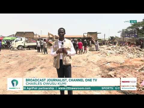 Madina Zonal Council Demolition Underway as Traders Relocate