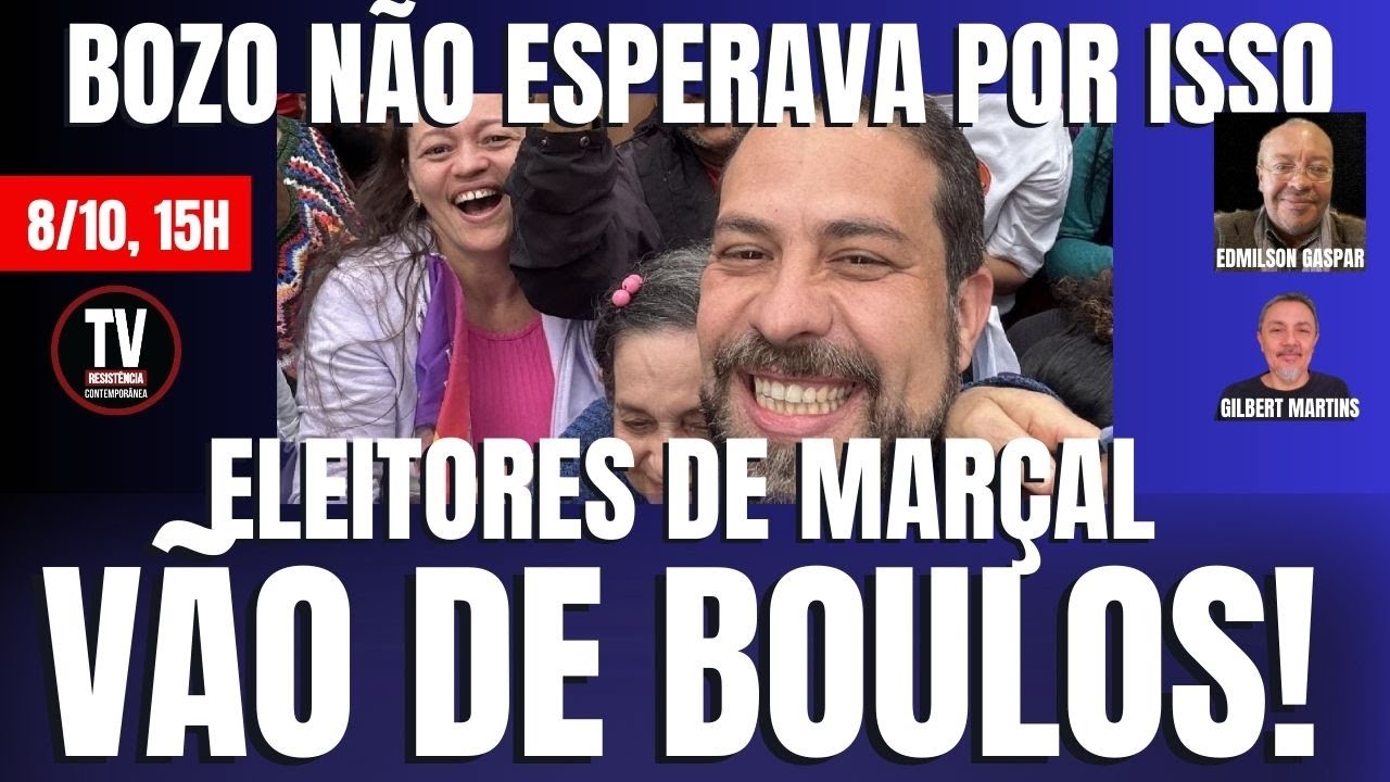 É O FIM!! ELEITORES DE MARÇAL VÃO DE BOULOS! "SÓ DE RAIVA" (8/10/2024)