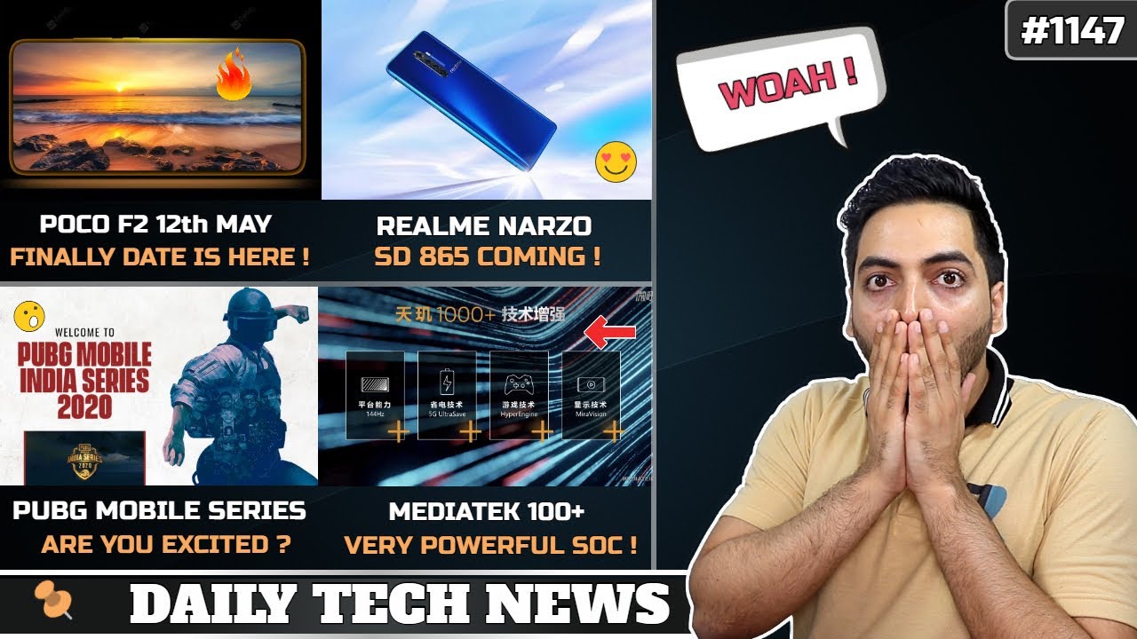 POCO F2 12th May,Realme Narzo SD 865,PUBG Mobile Series,Mediatek 1000+,Nokia 6 3,Realme Narzo May 11