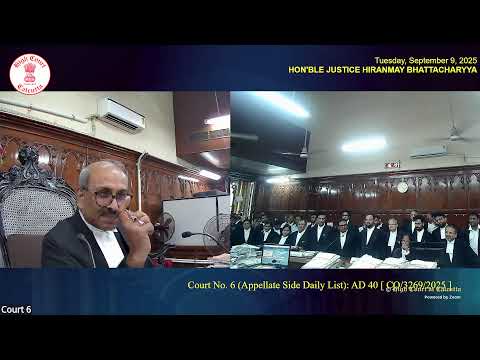 09 September 2025 | Court No. 6 | Live Streaming of the Court proceedings.