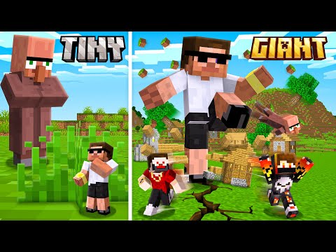 I Joined GIANTS Vs TINY Minecraft Civilization with Doorbin..