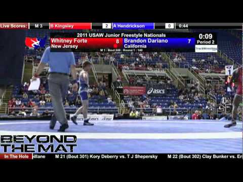 Junior Freestyle 140   Brandon Dariano CA vs  Whitney Forte NJ