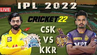 🔴 Live | CSK VS KKR | IPL Live Score 2022 | Indian Premiere League | Cricket 22 | HD 1080p 60fps |