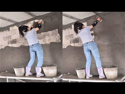 Young girl with great tiling skills - ultimate tiling skills | PART 27