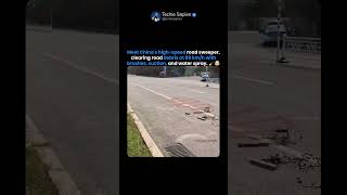 China's High-Speed Road Sweeper Cleans Highways At 80 km/h In Seconds 🚛🧹🤯