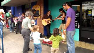 The Dusty Buskers buskin' at the Food Conspiracy Co-op 40th Birthday