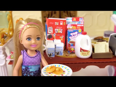 Barbie Chelsea Healthy Breakfast Vacation Morning routine