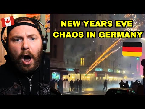 Canadian Reacts to FIREWORK MADNESS & CHAOS Around Germany on New Years Eve