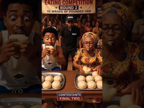 Hungry Man Challenges an Old Grandma to an Eating Contest...He Instantly Regretted It🤣#shorts