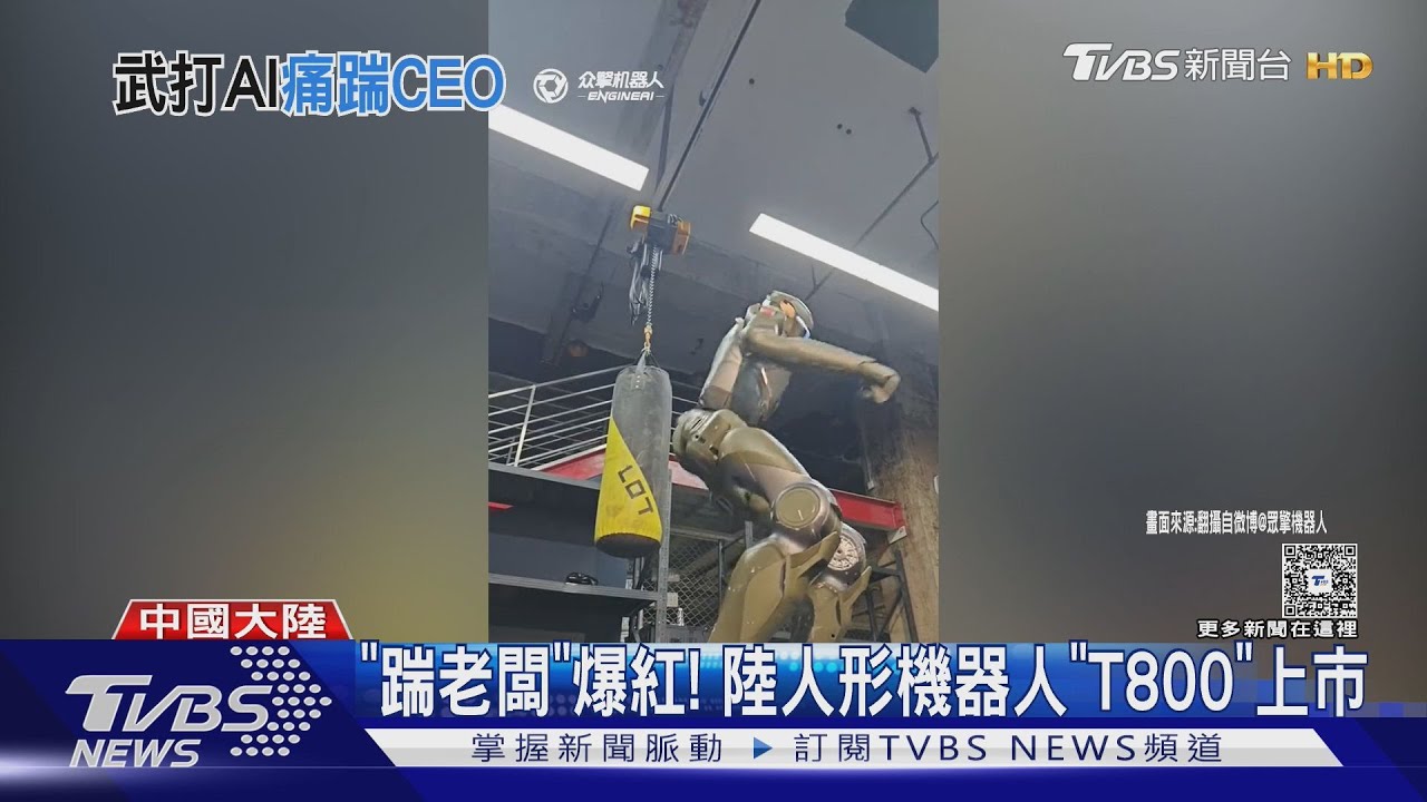 踹老闆爆紅! 陸人形機器人「T800」上市 台幣80萬元起